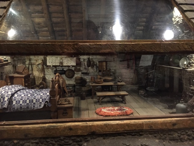 log cabin replica at Ohio History Center