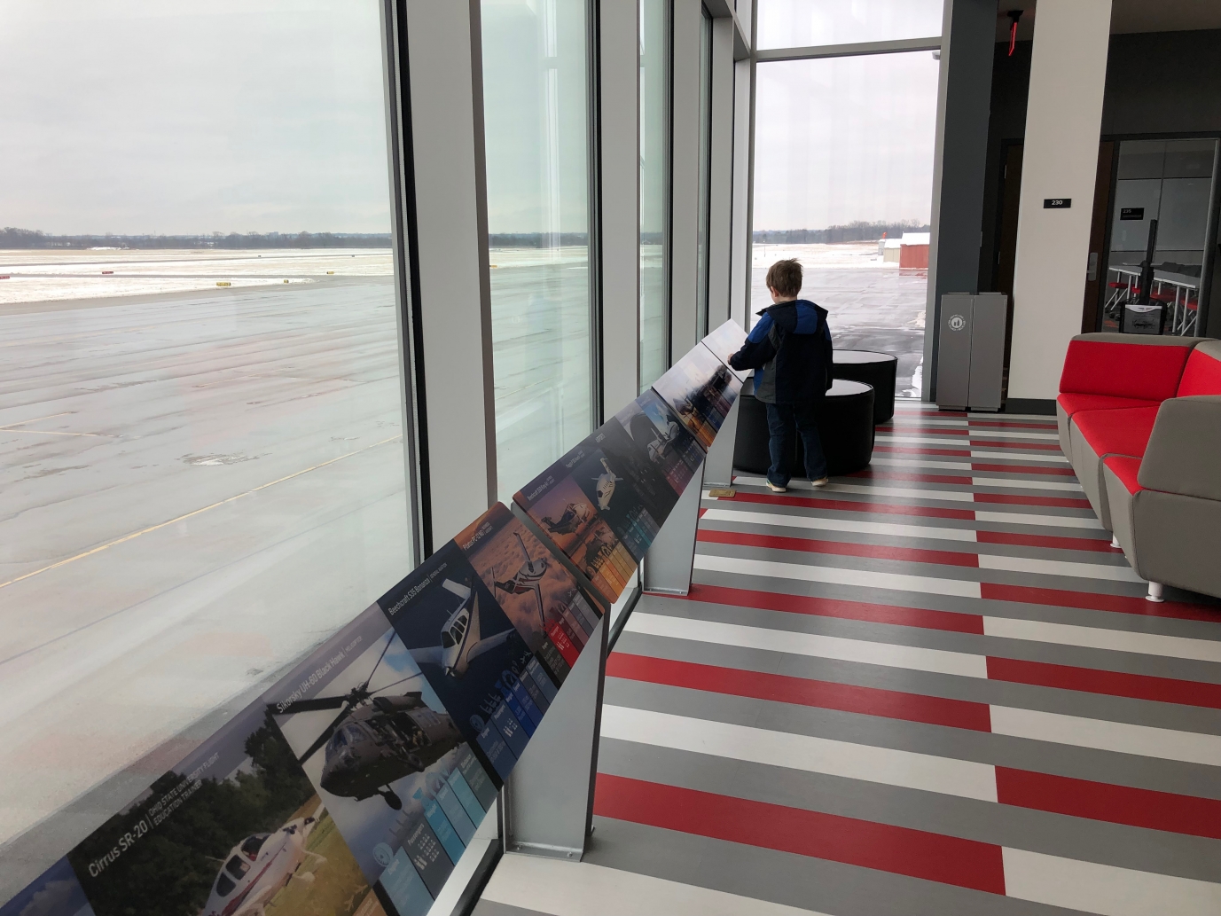 observation deck at OSU airport.
