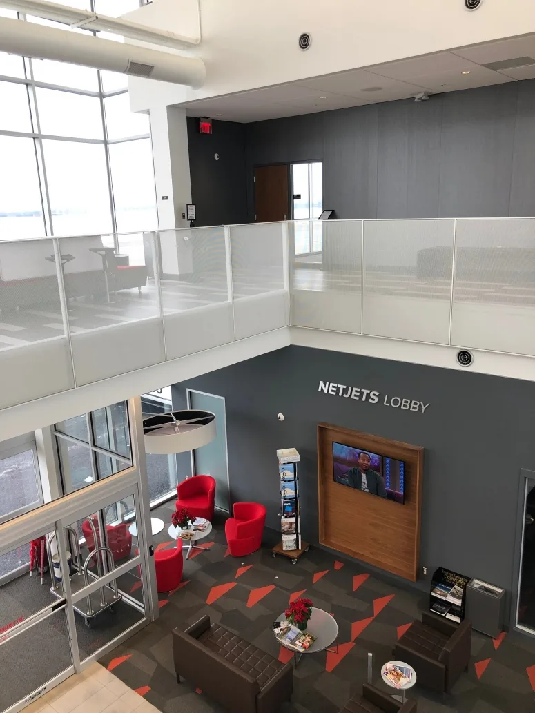 lobby at Ohio State University airport.