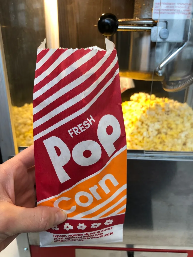 free popcorn at OSU airport.