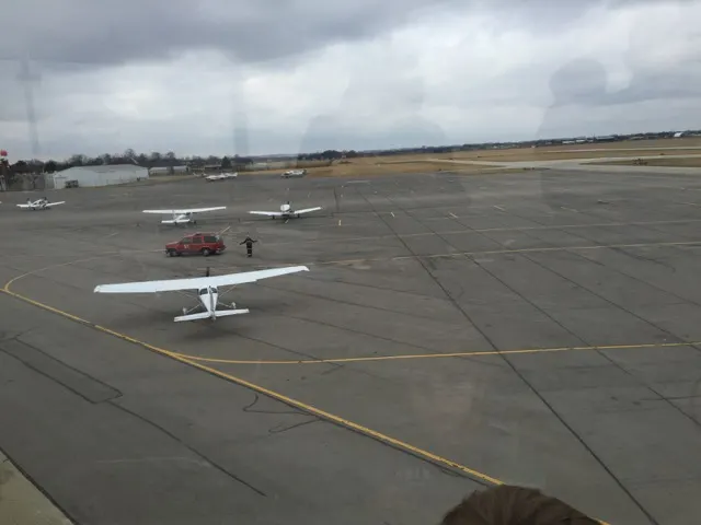 planes at Ohio state university airport.