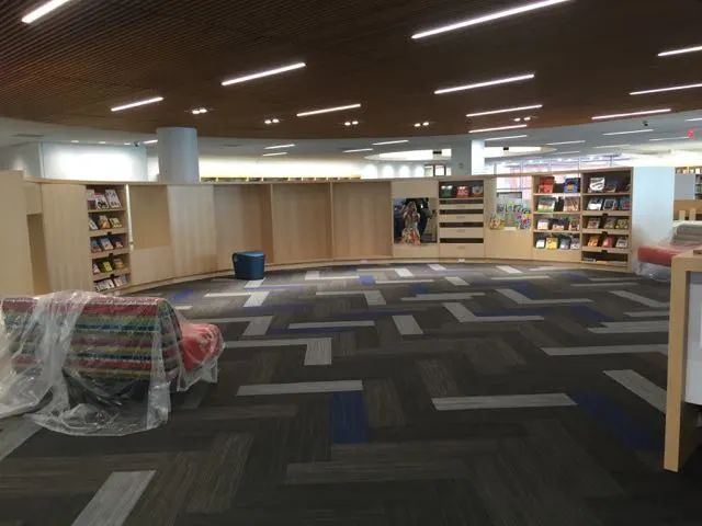 Storytimes and public programs will happen in this open space!