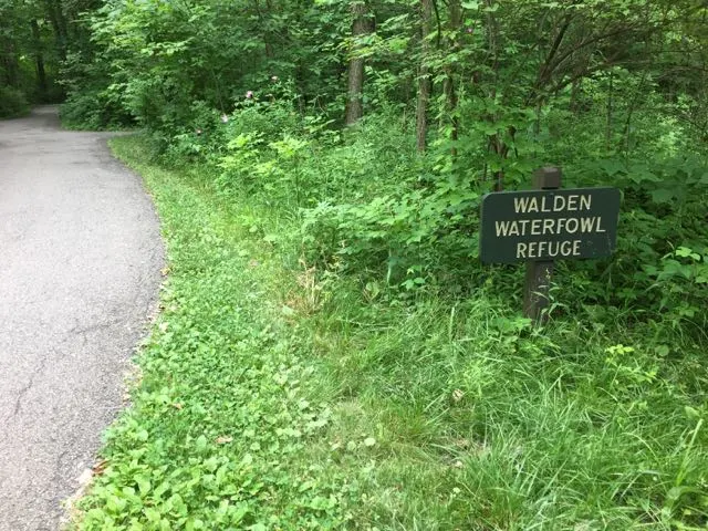 sign to the Walden Waterfowl Refuge