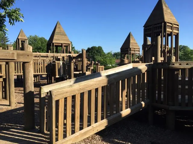 Playground at Wycliffe Elementary, Upper Arlington, Ohio.