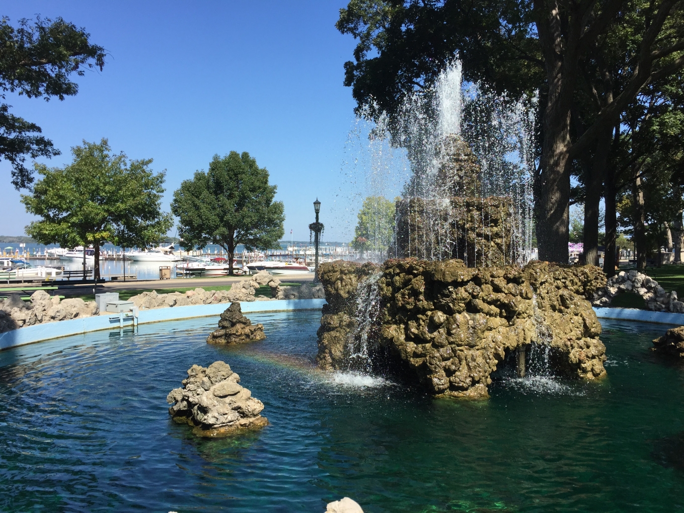 The fountain at DeRivera Park on Put-in-Bay.