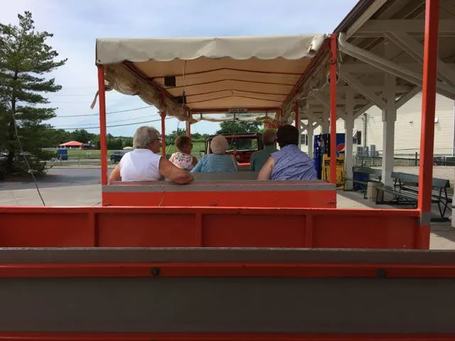 Back view of the Put-in-Bay Tour Train.