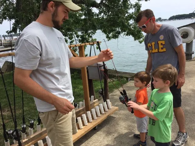 Kids fish for free at the Aquatic Visitors Center on Put-in-Bay.