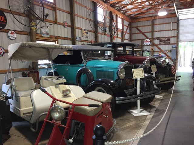 Antique cars at Perry's Cave Family Fun Center.