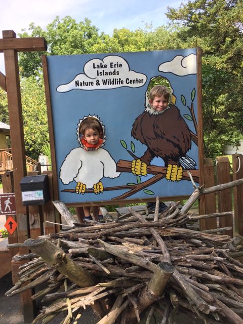 Two boys at the Lake Erie Islands Nature & Wildlife Center.
