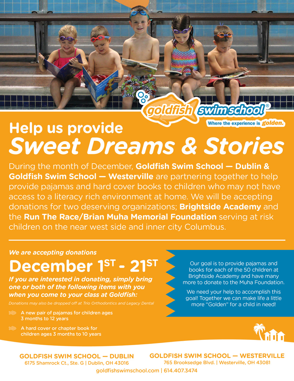 Provide Sweet Dreams \u0026 Stories with Goldfish Swim School