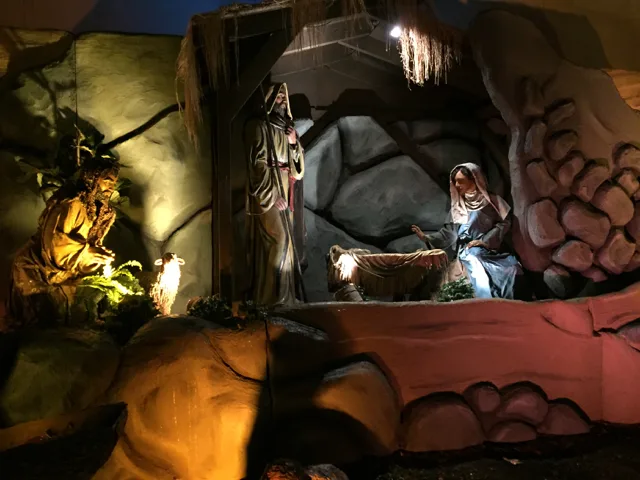 Nativity Scene, Mary and Joseph, at State Auto, Columbus, Ohio