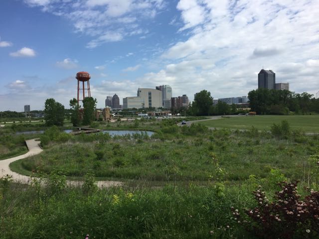 View of Downtown Columbus from Scioto Audubon