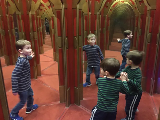 hall of mirrors at EnterTRAINment Junction