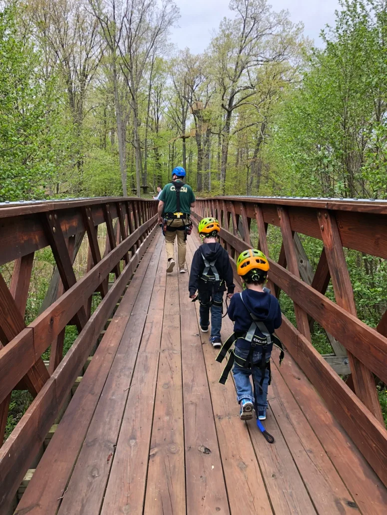 Kids at Lake Erie Canopy Tours
