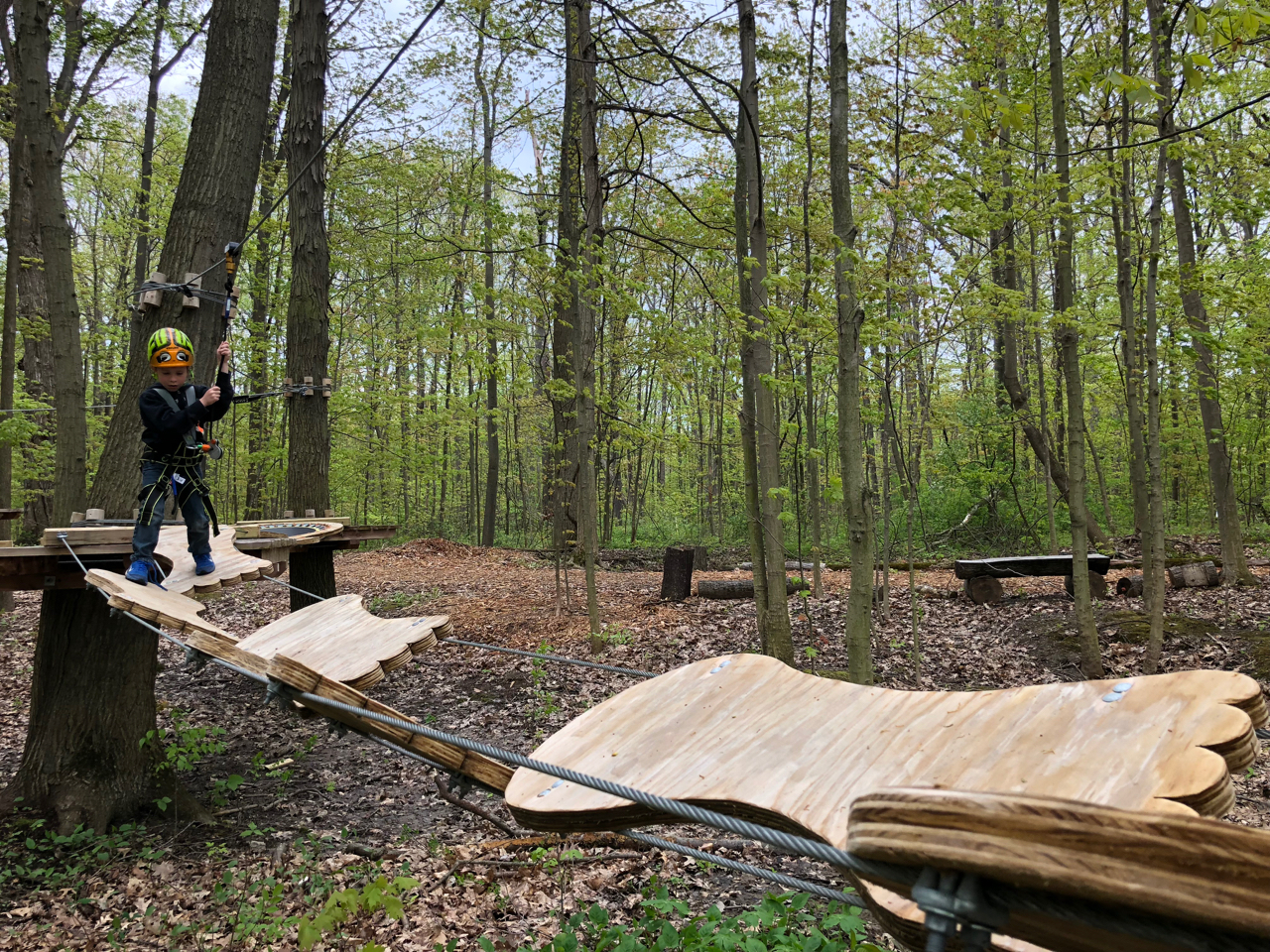 kids course at Lake Erie Canopy Tours