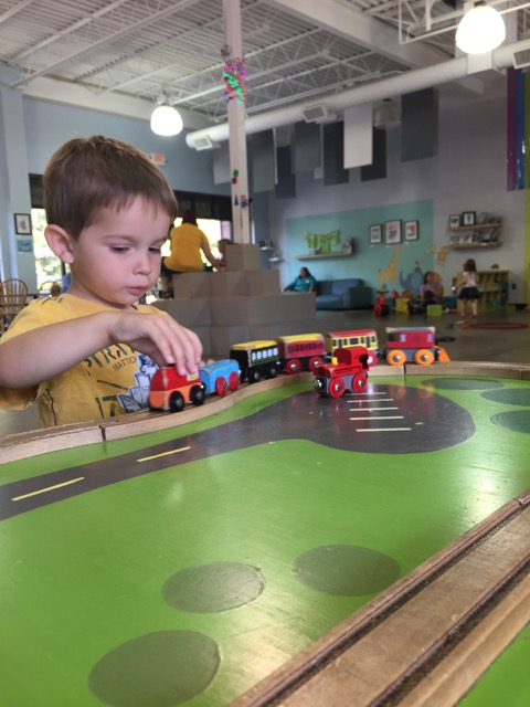 boy at Firefly Play Cafe in Columbus, Ohio