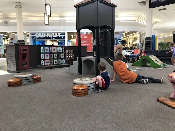 kids in play area at River Valley Mall in Lancaster, Ohio