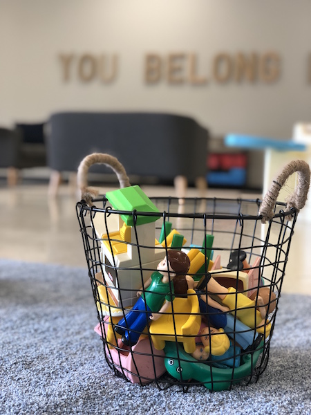 basket of toys at Pickaway Place