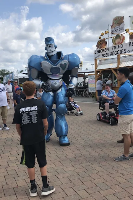 walking robot at the Ohio State Fair, Columbus, Ohio