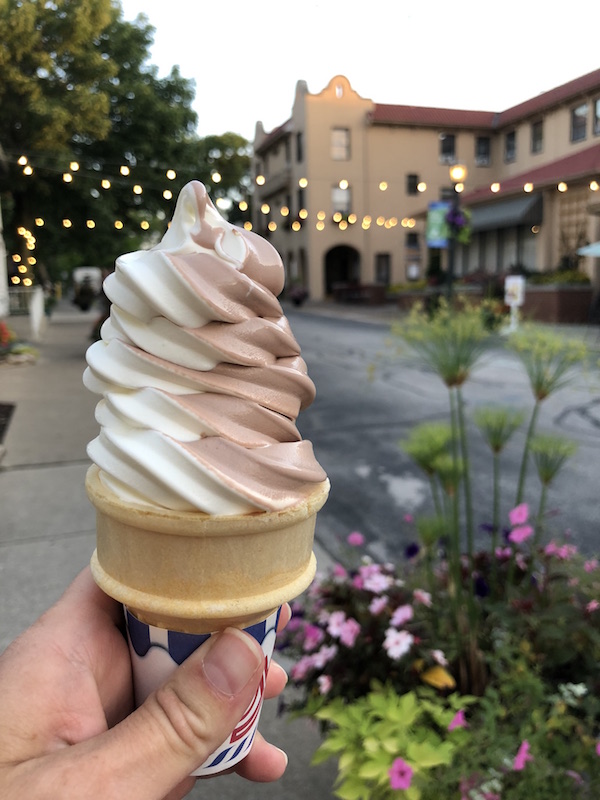 ice cream cone from Coffee and Cream, Lakeside Ohio