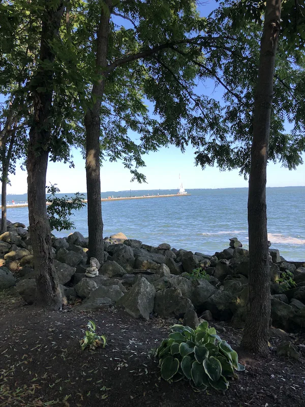 Lake Erie shoreline in Lakeside, Ohio