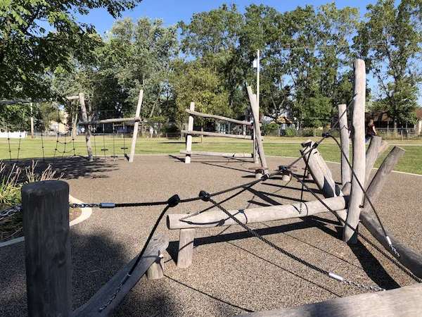 climbing area at Towers Park, Westerville Ohio