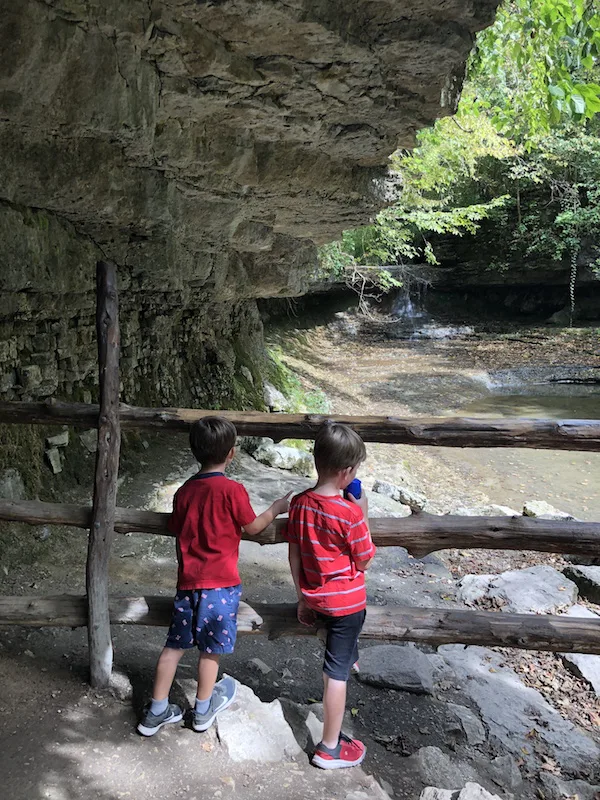 Boys at The Cascades at Glen Helen Nature Preserve, Yellow Springs