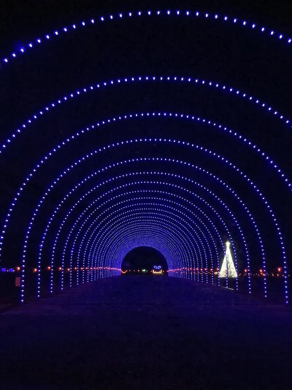Light Tunnel at WonderLight's Christmas in Ohio in Hebron, Ohio
