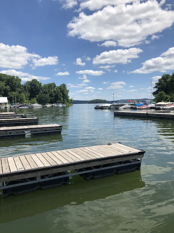 boats and docks at the marina at Seneca Lake
