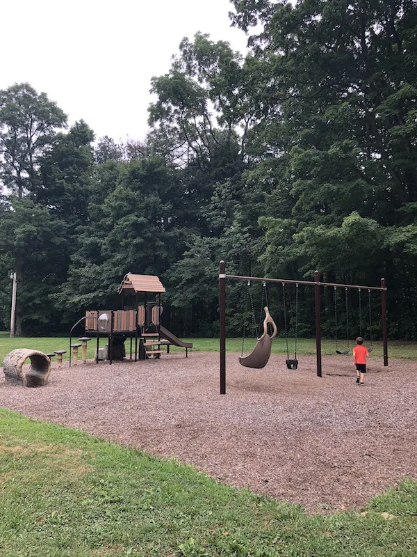 natural themed playground at Mt. Gilead State Park