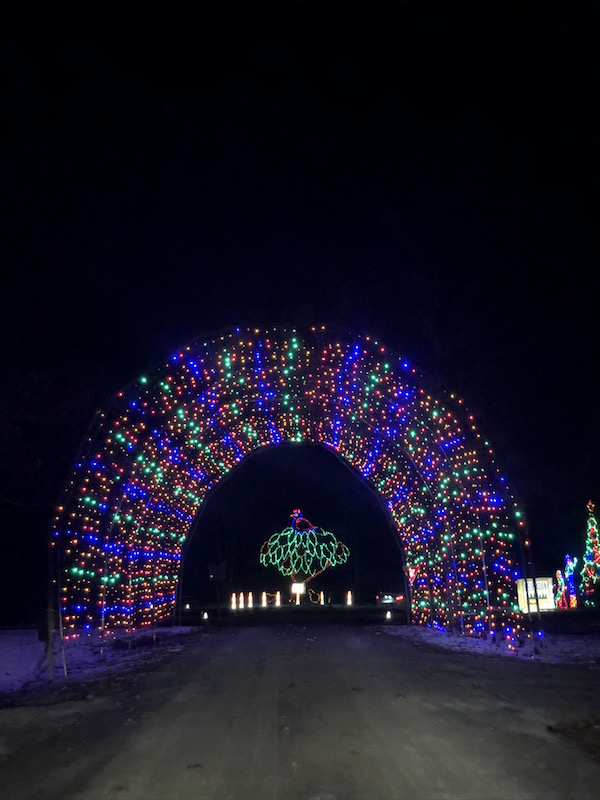 light tunnel at Butch Bando's Fantasy of Lights in Delaware Ohio