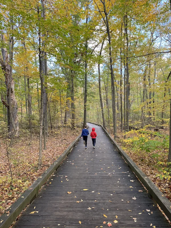Two boys on the Boardwalk Trail