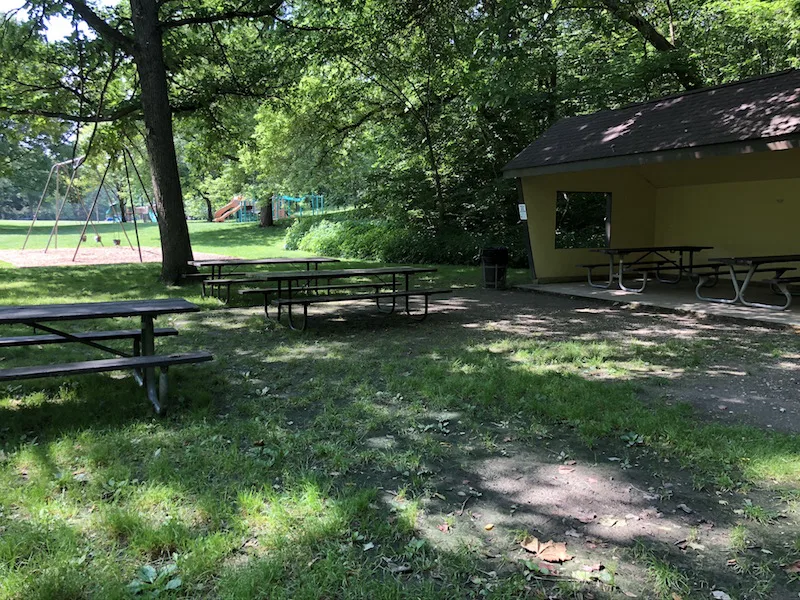 picnic area and pavilion at the Indian Ridge Area