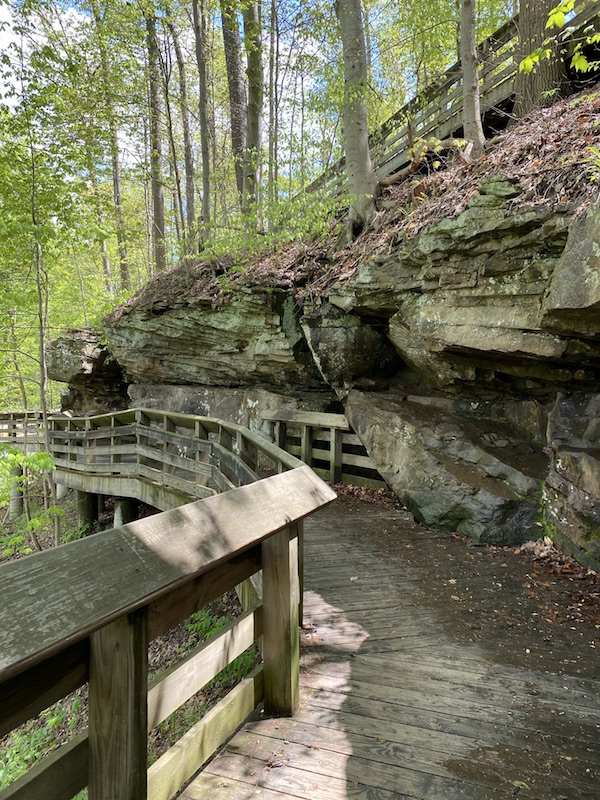 Walkway to Brandywine Falls in Ohio