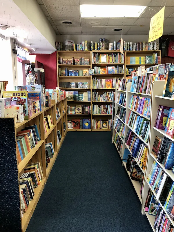 inside the children's book area at The Book Loft in Columbus, Ohio.