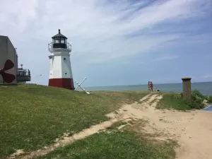 vermilion light house at main street beach