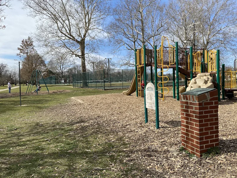 older kids playground area at Schiller Park.
