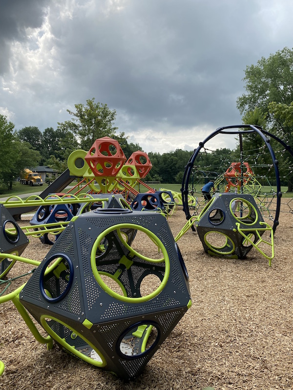 newly remodeled playground at woodside green park in Gahanna, Ohio.