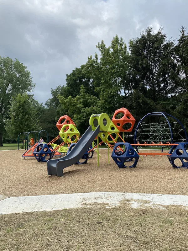 recently remodeled playground at woodside green in Gahanna, Ohio.