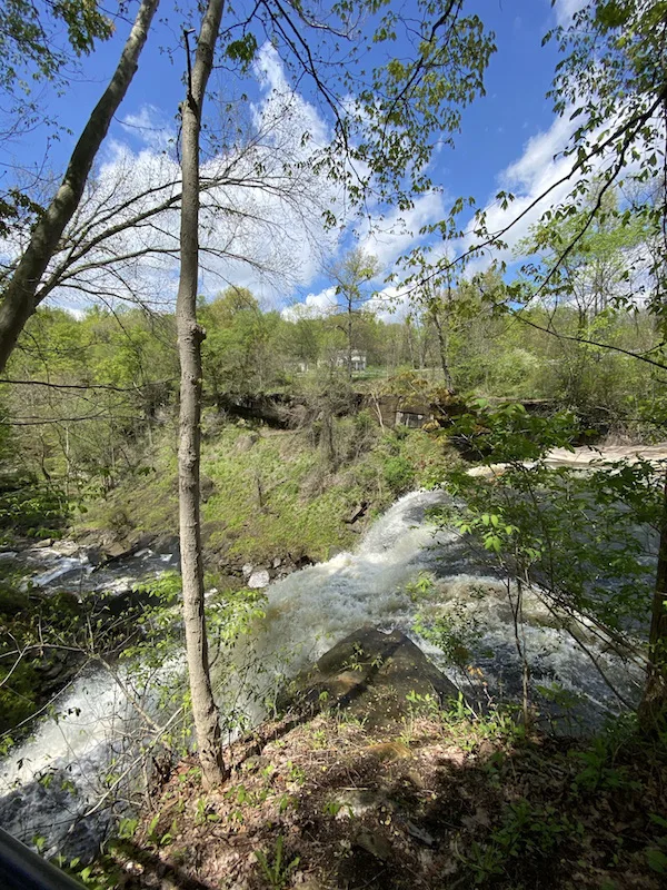 view of Brandywine Falls from the Old Mill observation point.