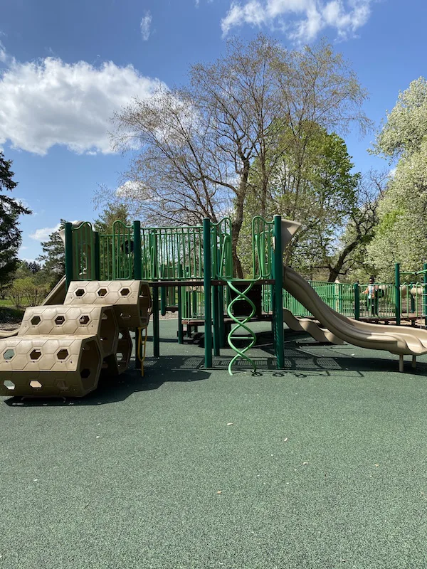 A play structure in the playground at Franklin Park.