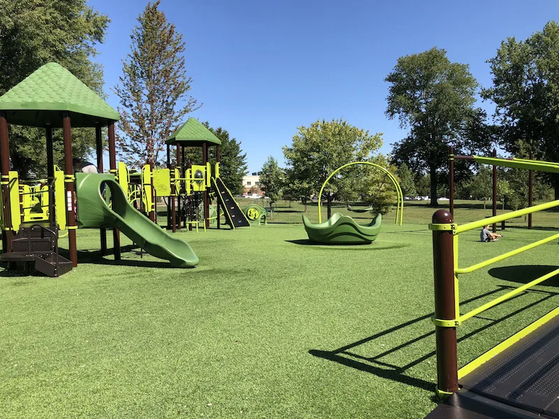 accessible playground equipment in Cowling Park.