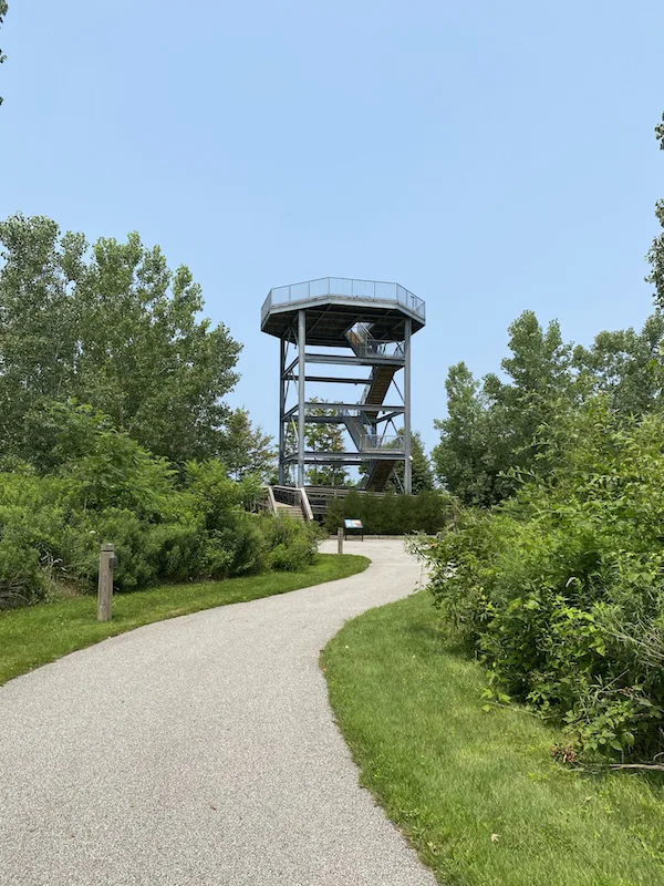 The Coastal Observation Tower at Lake Erie Bluffs.