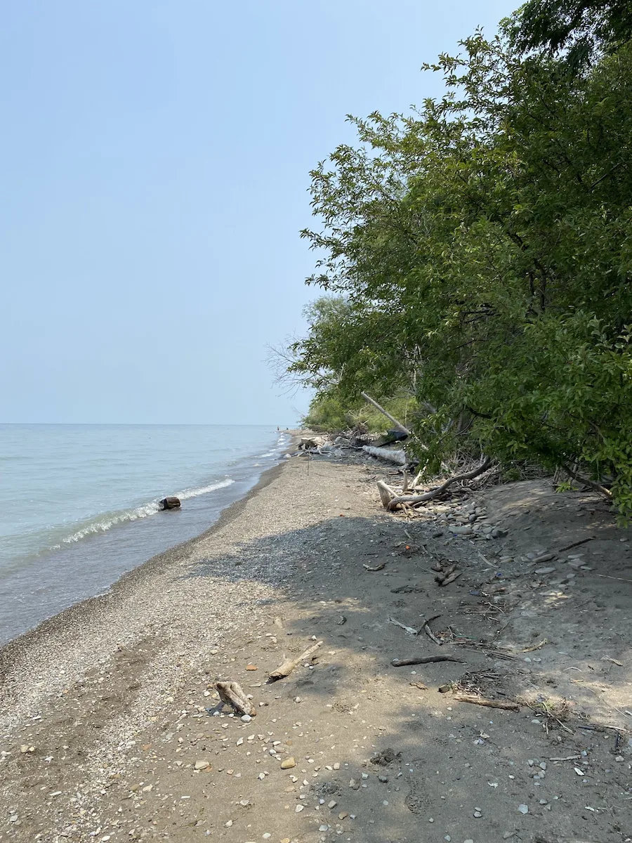 Beach area at Lake Erie Bluffs.