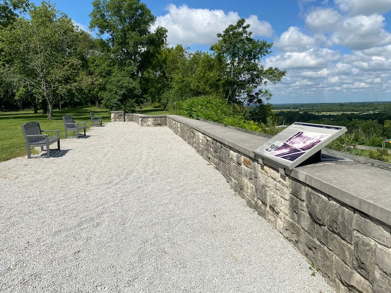 The overlook at the Wright Brothers Memorial in Greene County, Ohio.