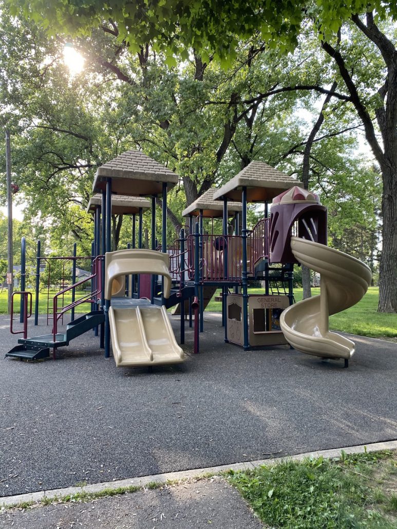 Play structure at Wilson Hill Park in Worthington, Ohio.