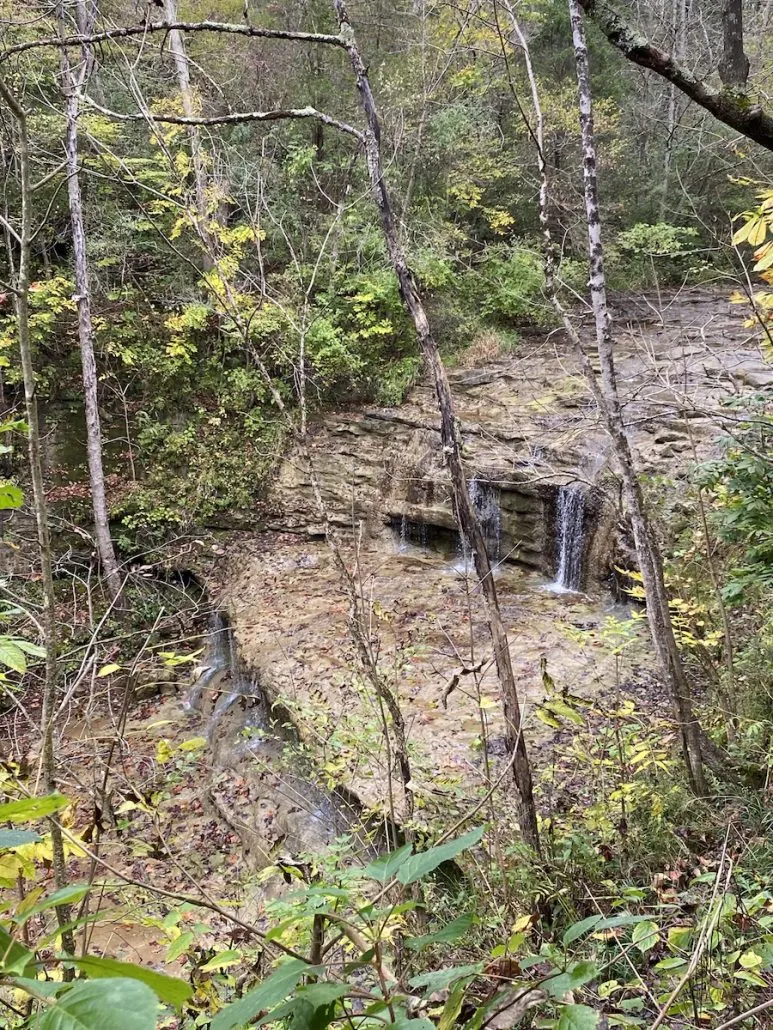 waterfall at Fallsville Wildlife Area in Ohio.