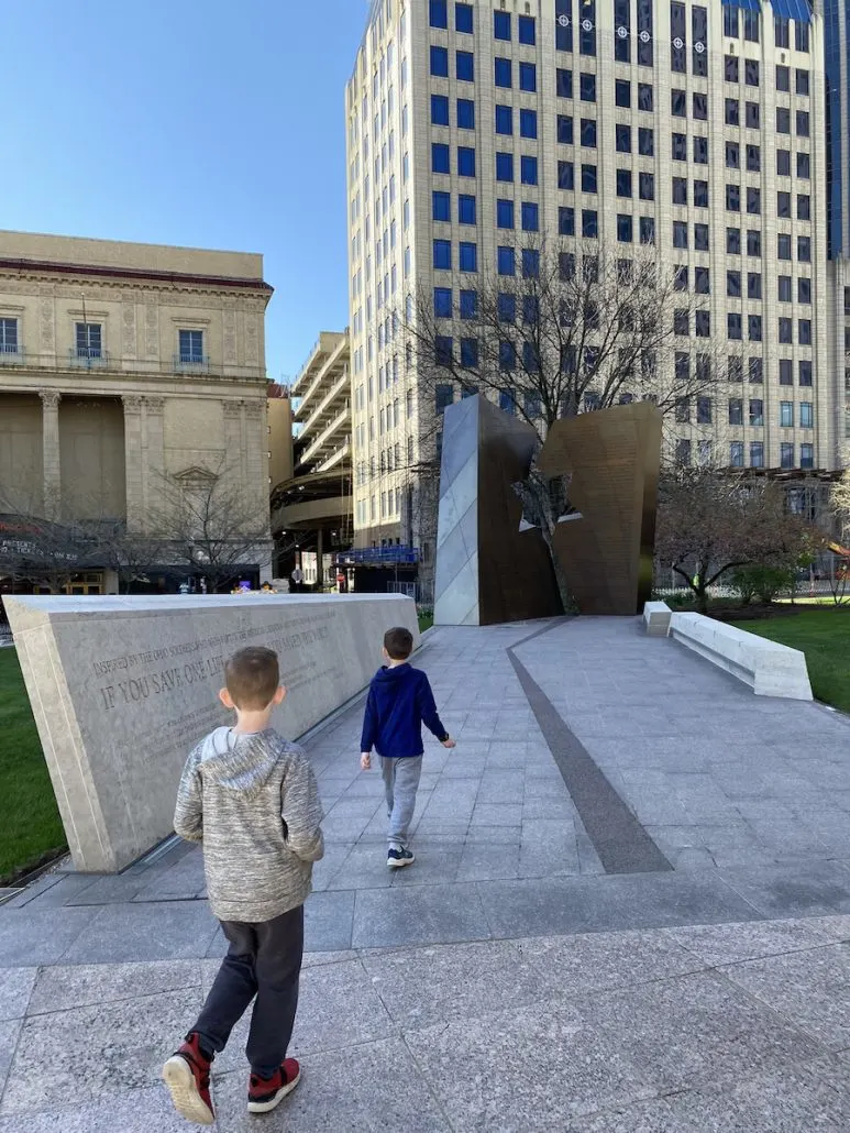 The Ohio Holocaust and Liberators Memorial at the Ohio Statehouse.