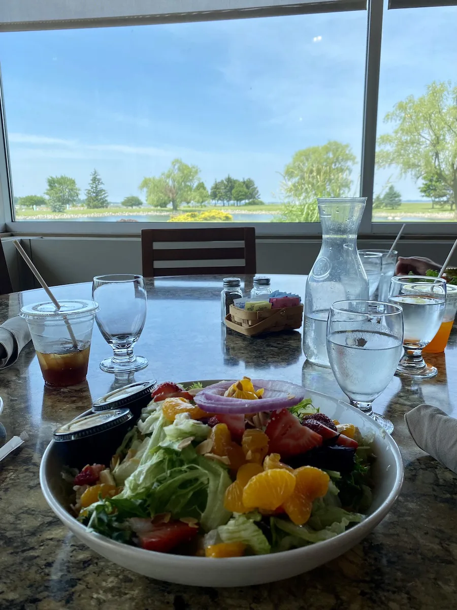 Lunch at Water's Edge Restaurant at Maumee Bay Lodge.