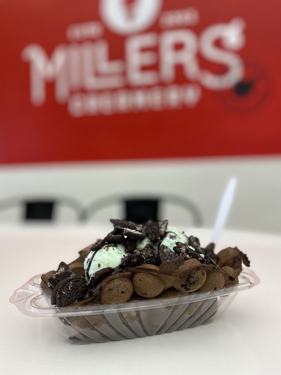 Puffle ice cream treat at Miller's Creamery in Dover, Ohio.